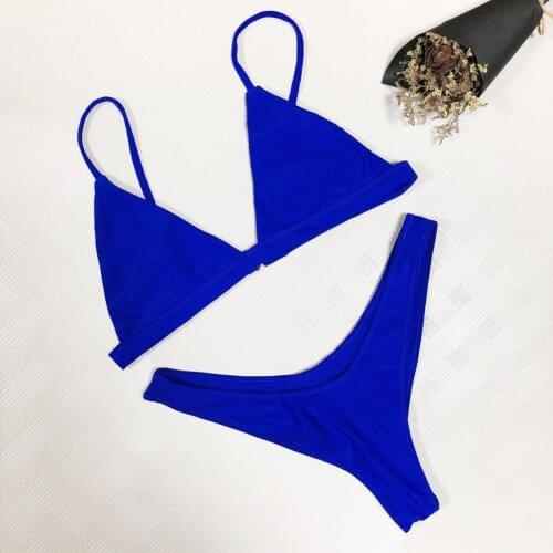 Women Sexy Push Up Biqini Quick Drying No Padded Wireless Bikini Set Swimsuit Swimming Bathing Suit Summer Beachwear