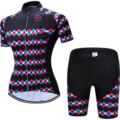 UFOBIKE Summer Cycling Jersey Set Short sleeve Women Bicycle Clothes Bib Shorts MTB Bike Cycling Uniform