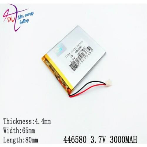 Liter energy battery 446580 3.7V 3000MAH 406580 Universal Li-ion for tablet pc 7 inch 8 9