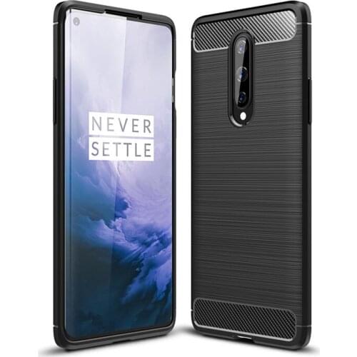 Soft Carbon Fiber Case For Oneplus 8 Case Oneplus8 Protective Housings Back Phone Bumper For Oneplus 8 Cover Funda Etui