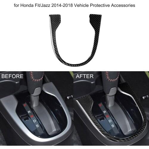 Car Gear Panel Outer-frame Stickers Shift Knob Trim sticker Fit for Honda Fit/Jazz 2014-2018 Vehicle Protective Accessories