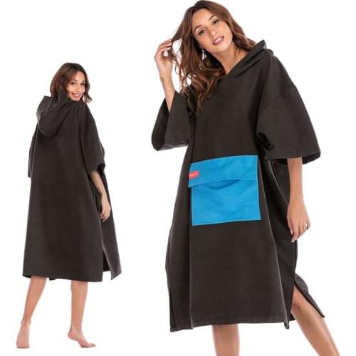 Microfiber Hooded Swimming Towel Quick Dry Kids Hoody Bath Towel Candy color Beach Towel Changing Bath Robe Poncho