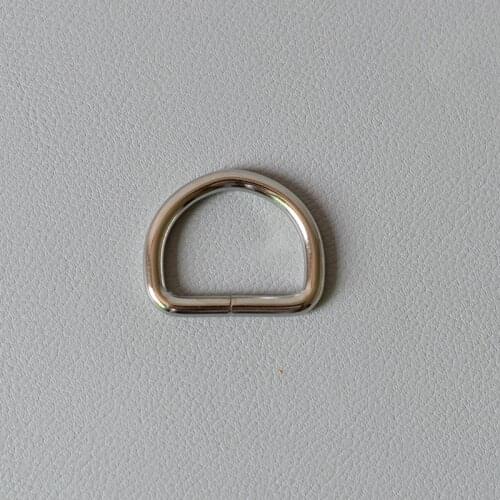 Silver D-Shaped Buckle Unwelded D Ring Semicircle Button For 25mm Diy Backpacks Straps Bags Pet Collar Accessories Durable Metal