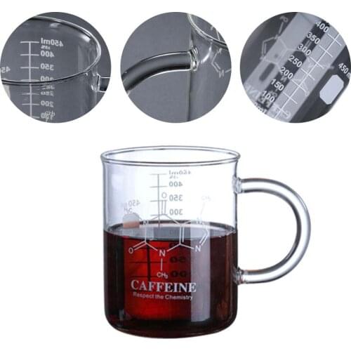 Glass Cup Large Capacity Transparent Kettle Drinking Measuring Cup with Handle for Milk Coffee Water