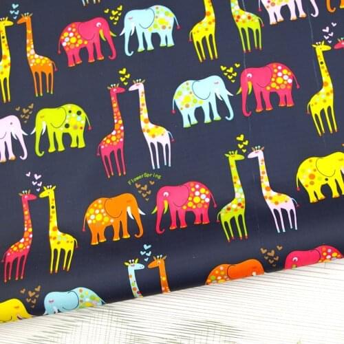 70cmx50cm PVC coated waterproof fabric - Animal - Elephant,,Giraffes, Lion (243)