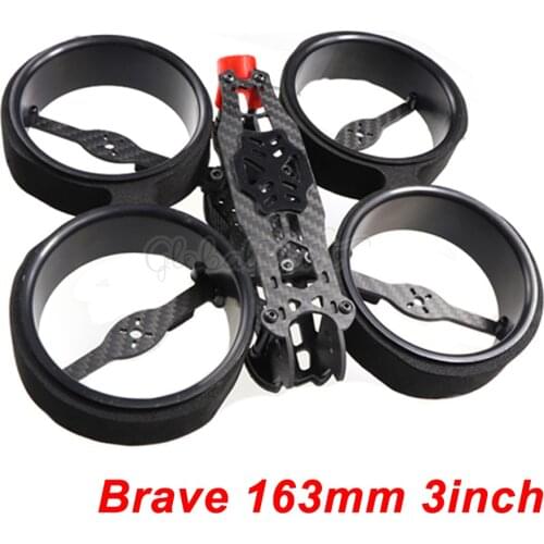 Brave 163 163mm 3inch with TPU 3D Printing Parts FPV Racing Drone Quadcopter Freestyle Frame support 1306 1408 1506 Motor