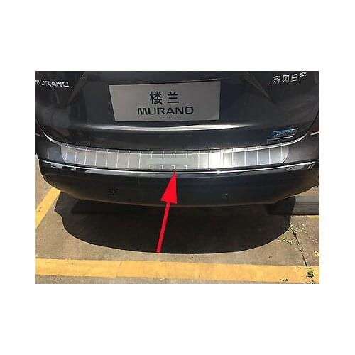 Rear Outer Bumper Protector Cover for Nissan Murano Steel Trim 2015-2017