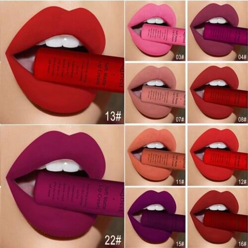 Liquid Matte Lipstick 34 Colors Lip Gloss Nude Long Lasting Lip Glaze Velet Lip Tint Waterproof Lips Stick Makeup Cosmetic