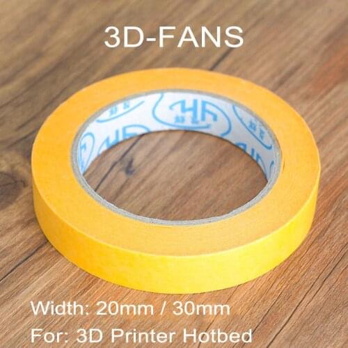 1Pc 3D Printer Parts Width 20mm / 30mm Masking Tape Paper Tapeer Bot RepRap Mendel I3 Printer 50 meters for 3D printer Hotbed