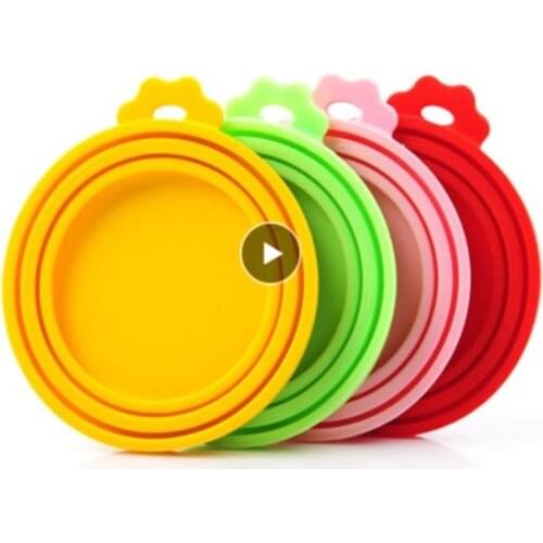 1pc Pet Silicone Canned Food Lid Canned Dog Food Preservation Canned Food Sealing Cover Universal Sealing Cover Reusable Feeder