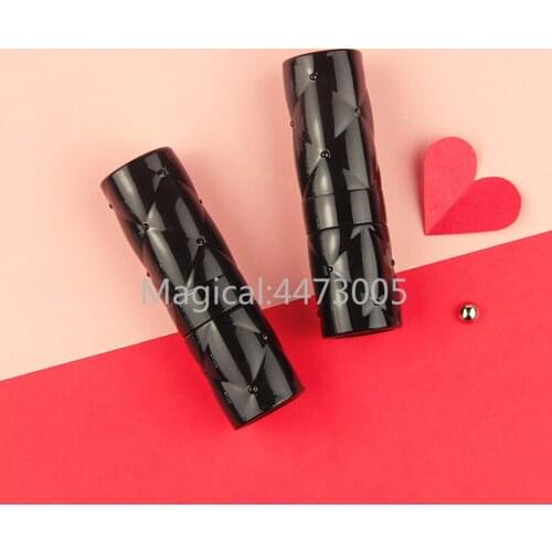 10/30/50pcs Black Diamond Empty Lipstick Tube 12.1mm Lip Balm Container Lipstick Shell Packaging Makeup Cosmetics Refillable