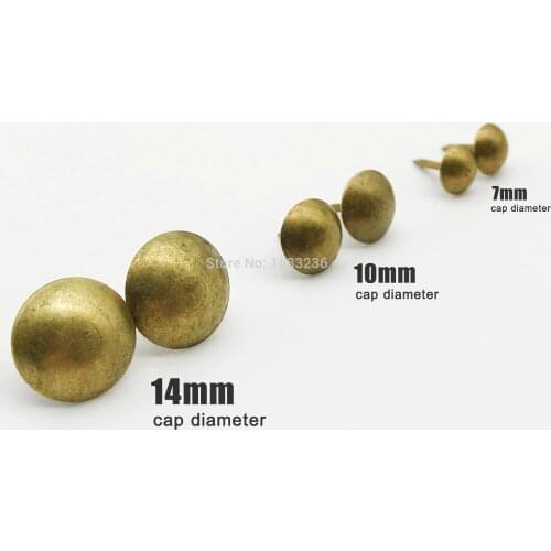 100pcs Antique Brass Bronze Upholstery Nail Jewelry Gift Wine Case Box Sofa Decorative Tack Stud Pushpin Doornail Hardware