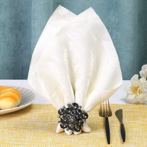 12/PCS hotel wedding table decoration delicate flower napkin ring mouth cloth ring napkin ring