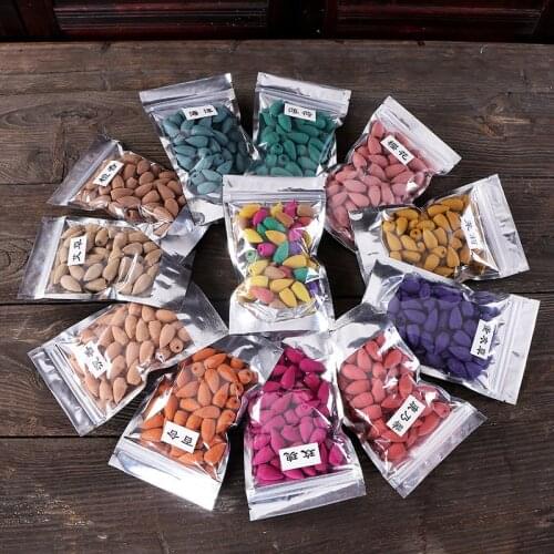 50pcs/bag Of Backflow Fragrance Granules Backflow Fragrance Tower Sandalwood Aromatherapy Cross-border Provision Incense Cones