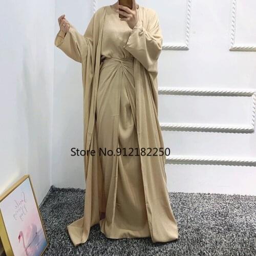 Kaftan Abaya Dubai Turkey Islam Arabic Muslim Sets Robe Longue Kimono Ensemble Femme Musulmane Abayas For Women Caftan Marocain