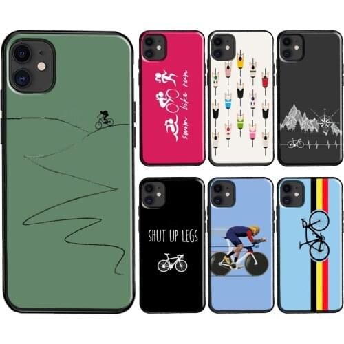 Mountain Bikes Cycling TPU Case For iPhone X XS Max XR SE 2020 6S 7 8 Plus 12 Pro Max mini 11 Pro Max Cover
