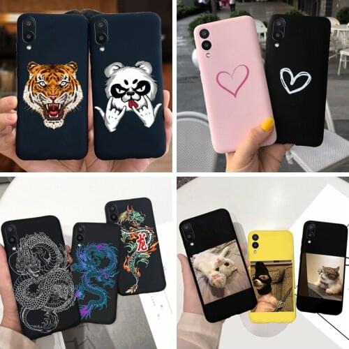 Black Soft Silicone Phone Shell For Samsung Galaxy A02 Case Cartoon Painted Bumper For Samsung A02S A 02 A022F Coque Fundas