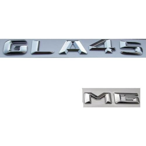 Chrome 3D Number Letters Trunk Badges Emblems for Mercedes X156 GLA45 for AMG
