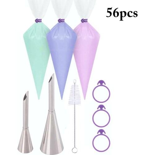 Cake Decorating Kit Professional Icing Bag Icing Piping Nozzles Tip Stainless Steel Puffs Cake Nozzles DIY Cake Decorating Tools