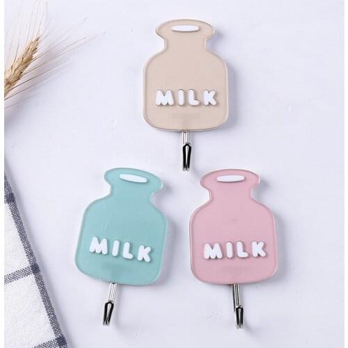 1PC Creative Cartoon Hook Small Decorative Home Decor Wall Hook Key Hair Pin Holder Storage Hanging Holder Waterproof Towel Rack