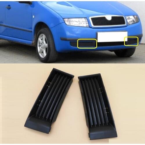 Fog Light Cover For Skoda Fabia MK1 2000 2001 2002 2003 2004 Car-Styling Front Bumper Fog Light Cover Cap Grille