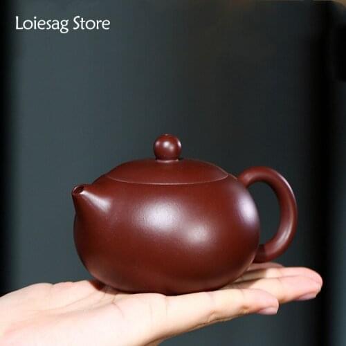 Loiesag 150ml Yixing Famous Pure Handmade Zhu Mud Purple Clay Pot Xi Shi Teapot Small Capacity Bubble Tea Device Kung Fu Tea Set