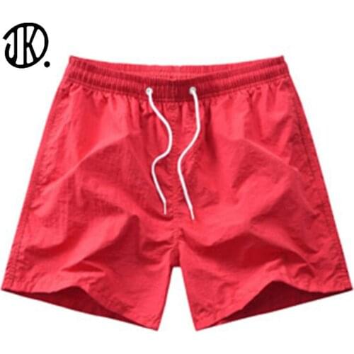 2021 Summer Beach Casual Shorts Men Overalls Elastic Band Pure Color Short Male Five Points Panties Loose 3XL Male Surf Trunks