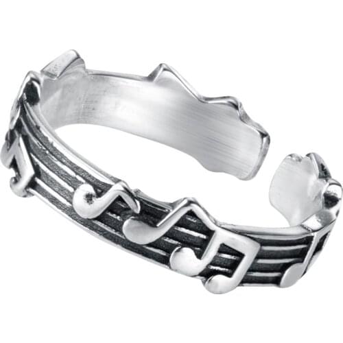 Musical Notes Adjustable Ring Casual Style Music lovers Fashion Accessories Jewelry Gift