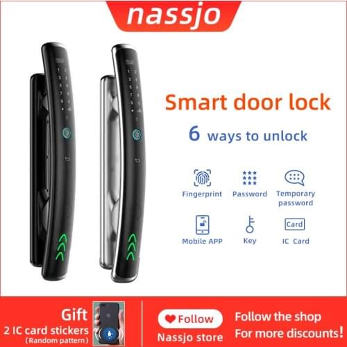 Nassjo Biometric Fingerprint Lock Security Intelligent Electronic Lock With Password RFID Unlock Keyless Lock For Home Office