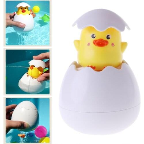 New Duck Egg Penguin Egg Bath Toys Shower Water Spray Rain Baby Toys