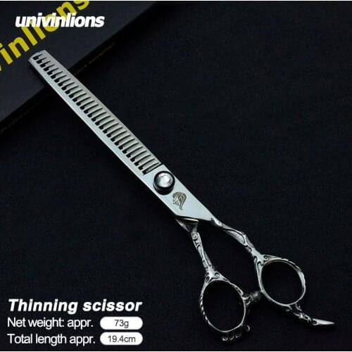 7" Pet Dogs Gromming Scissors Thinning Shears Sharp Blade Animals Cat Thinning Scissors Stainless Steel Barbers Cutting Tools