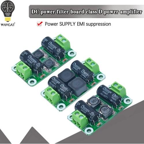 DC Power Filter Board 0-25V/0-50V 2A/3A/4A Class D Power Amplifier Module Interference Suppression Board EMI Suppression