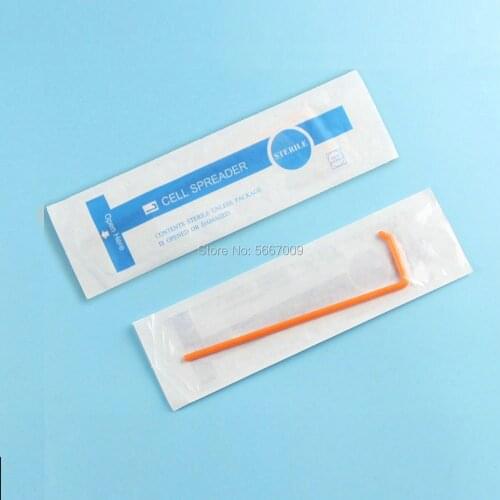 50pcs 100pcs Lab Glass Plastic L-shape cell spreader For petri dish cells push and scrape Laboratory experiment