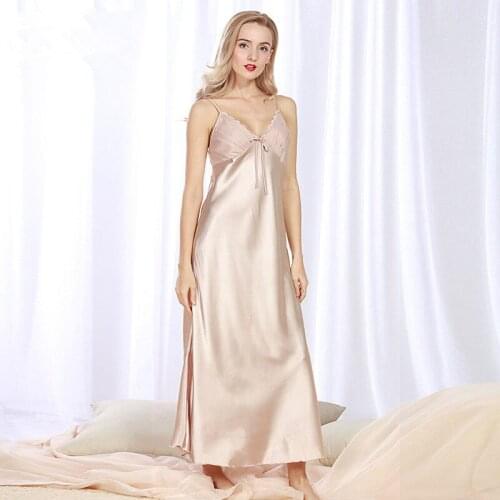 Женские атласные ночные сорочки SANDERALA China At AliExpress