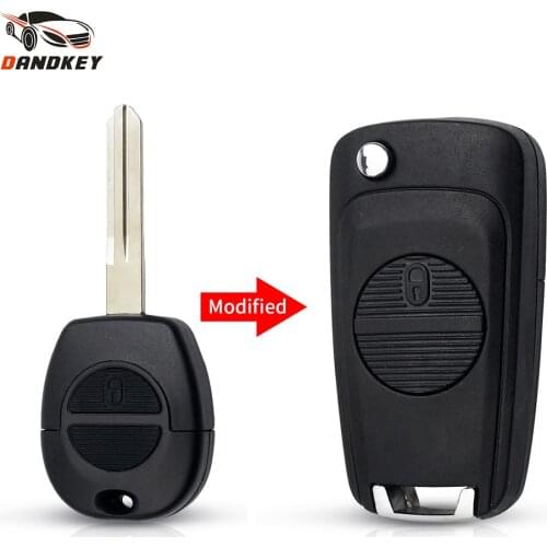 Dandkey Replacement 2 Buttons Remote Key Shell For Nissan Primera Micra Terrano Almera X Trail Uncut A33 Blade Case Cover
