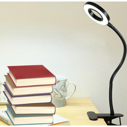 LED Touch Desk Lights Dimming Clip Table Lamps Flexible Gooseneck for Night Reading Tattoo Eyebrow Manicure Beauty Nail Makeup