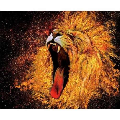 Clothing Patches Lion Pattern Iron On Patches Thermal Transfer Printing Fashion Stickers for Clothes Animal Style Decoration