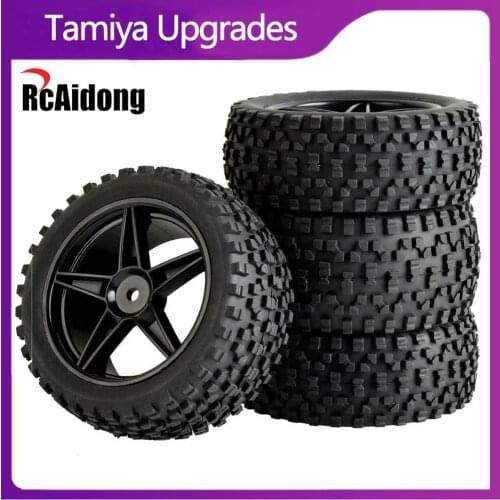 1/10 Buggy Tires Wheels Rims for Tamiya TT-02B DT02 WR8 HSP HPI Wltoys Off-Road Car Touring Car Upgrades Parts