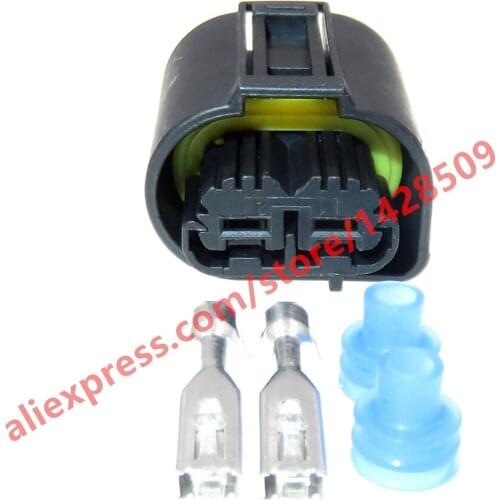 5 Sets 2 Pin Car Fog Lights Horn Plug Cable Harness Connector 1-968642-1 1-968643-1 Auto Waterproof Socket 8373328-03