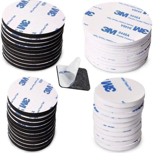 10pcs 3M Strong Pad Mounting Tape Double Sided Adhesive Acrylic Foam Tape Two Sides Mounting Sticky Tape Black Multiple size