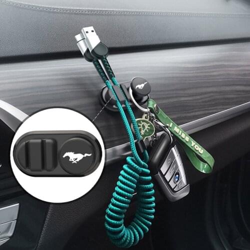 2PCS Car Hook Organizer USB Cable Key Storage Self Adhesive Wall Hook Hanger Auto Fastener Clip for Ford Mustang car accessories
