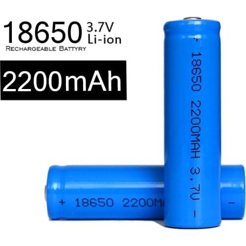 4pcs 3.7 Volt 18650 Batteries Li-Ion Rechargeable 2200mah Flashlight LED Battery Lithium Battery Free Shipping