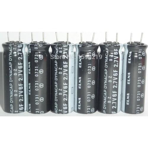 5pcs 6F 2.7V ELNA DZ Series 10x30mm 2.7V 6F Farad Super Capacitor For Power