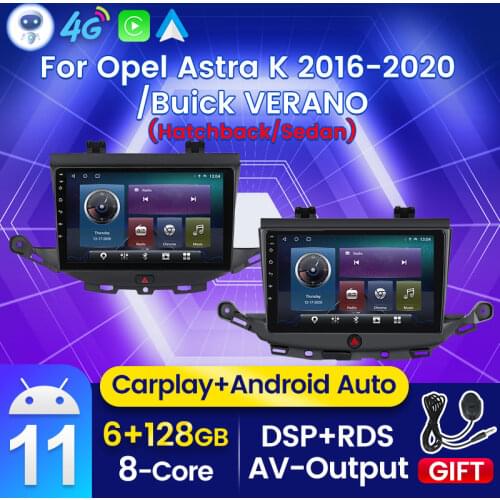 IPS 6G+128G Android 11 Car Radio Multimedia Player GPS Auto Stereo Headunit For Opel ASTRA K 2016 2017 2018 DSP Carplay TDA7708