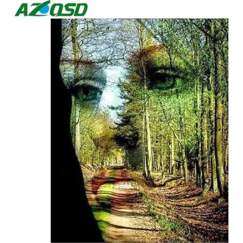 AZQSD Diamond Painting Kit Wolf Full Square Drill Handmade Diamond Mosaic Animal Cross Stitch Picture Of Rhinestones Home Decor
