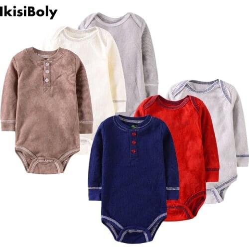 Babies Bodysuits 3 Pack Clothes Newborn Girls 0-9M long Sleeve Rompers Sets Hot Sale Infant Toddler Ropa Bebe Gifts Accessories