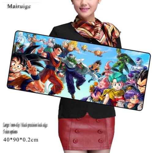 Mairuige XXL Z Anime Large Gaming Mouse Pad Rubber Gamer Locking Edge Keyboards Table Mat for LOL CSGO 30x80cm 40x90cm