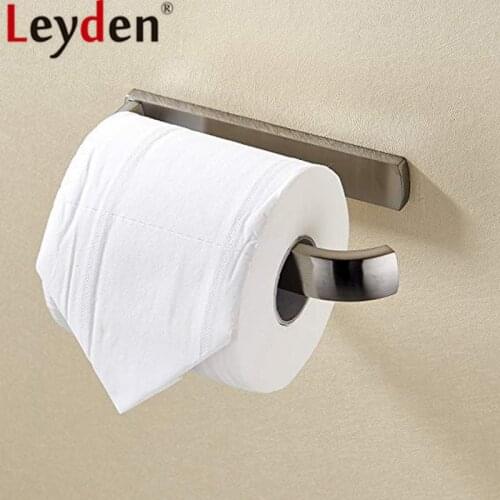 Leyden Bathroom Toilet Paper Holder Wall Mounted Brushed Brass Tissue Holder Roll Paper Holder Bathroom Lavatory Accessories