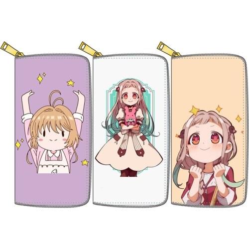 Cartoon Cardcaptor Sakura Long PU Leather Women Wallet Clutch Credit Card Holder Purse