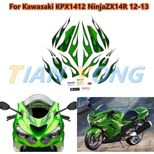 For Kawasaki KPX1412 NinjaZX14R 2012-2013 Motorcycle Fairing Sticker Decals Kit Protector Cover custom made high quality